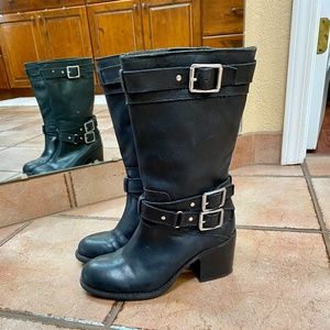 Jessica Simpson Nermin Leather Biker Moto Boot